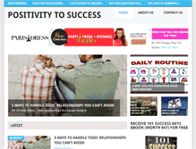 Tablet Screenshot of positivitytosuccess.com